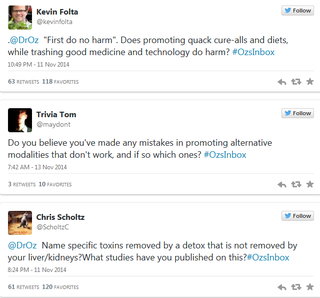 Illustration for article titled Dr Oz asks Twitter for questions and it went the way we all expect